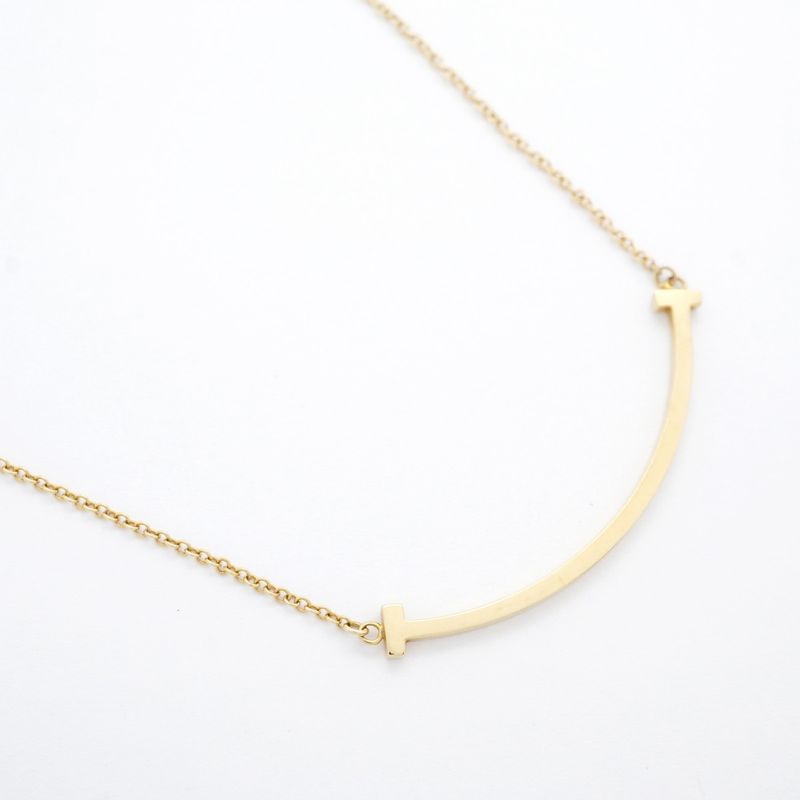 Tiffany & Co Necklace T-smile Small 18K Yellow Gold Yellow Gold Ladies