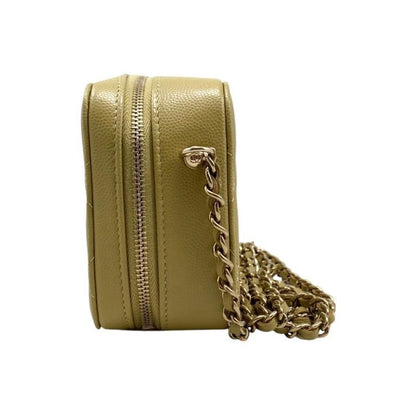 Chanel Shoulder Bag Mini Camera Bag Ap2426 Matelasse Caviar Skin Coco Mark