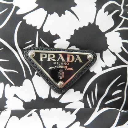 Prada 2021 1hc248 Re Nylon Floral Pattern Bucket Hat With Triangle Logo Plate