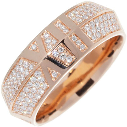 Tiffany & Co 18K Pink Gold Paved Diamond 059ct Atlas X Closed Wide Ring