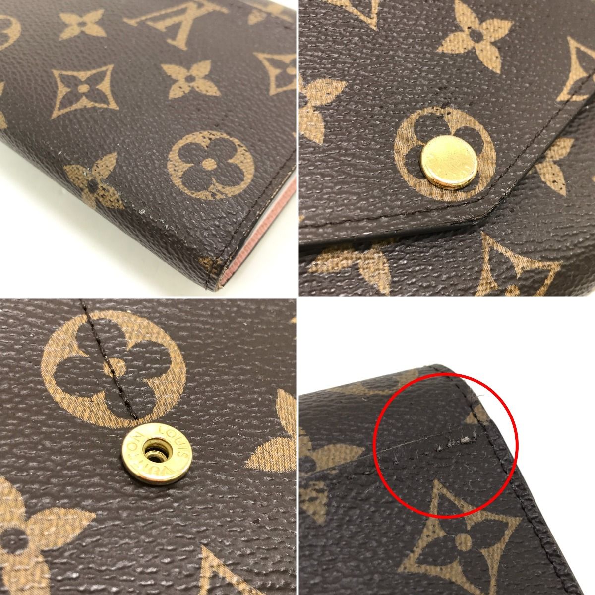 Louis Vuitton Bi-Fold Long Wallet Monogram Portefeuille Sarah