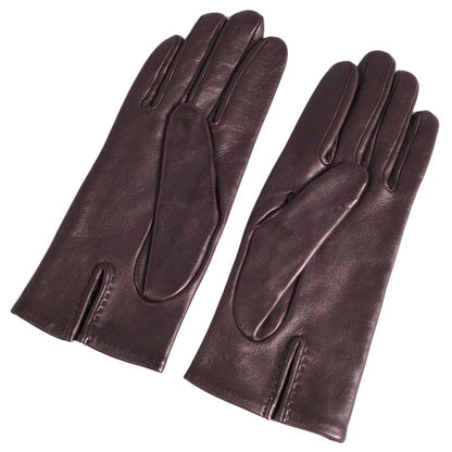 Hermes Gloves Lamb Leather H Logo Women