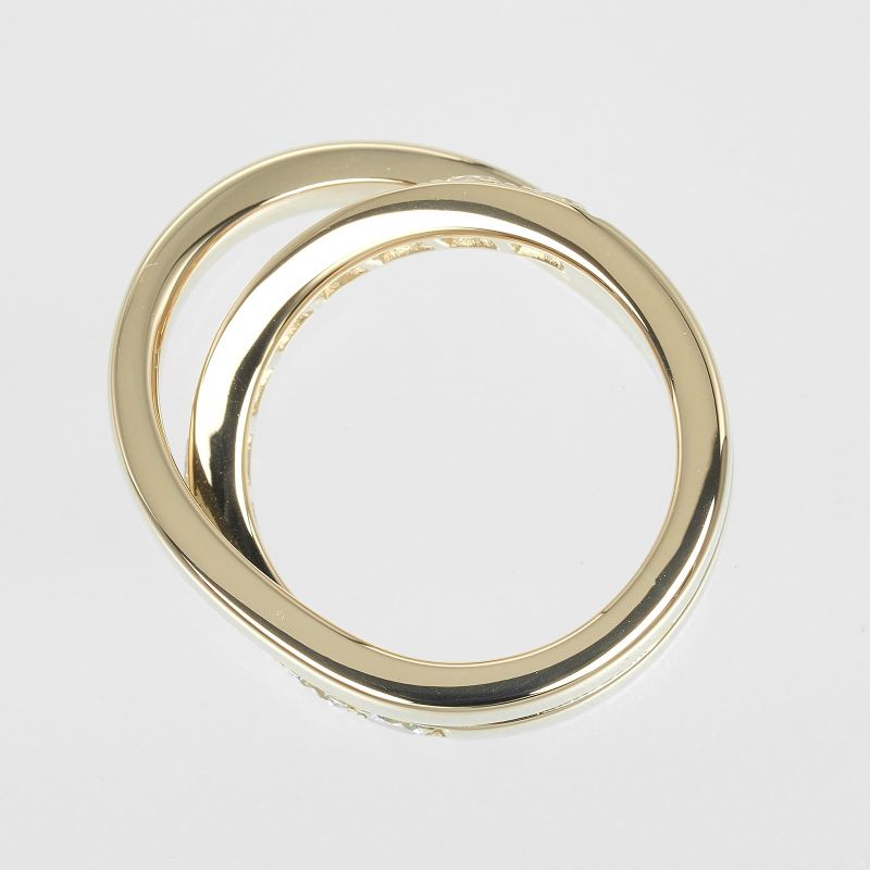 Cartier Paris 18K Yellow Gold And Diamonds #8 Ladies 12.9g Ring