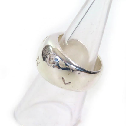 CHANEL Sv925 Logo Engraved Wide Ring - Ring Accessory Silver Size Approx 13