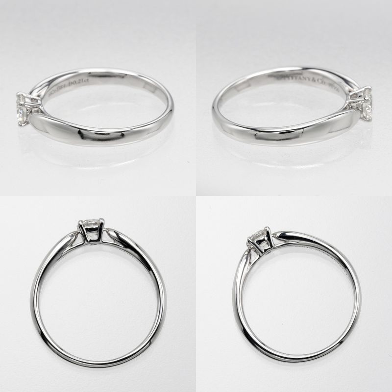 Tiffany & Co Harmony 0.21ct Vvs1/i/3ex Pt950platinum × Diamond #8 Ladies 3.18g
