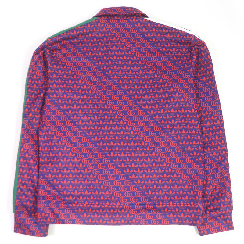 Gucci Adidas 692112 Double G Trefoil Sideline Jersey Track Jacket Blue Red L