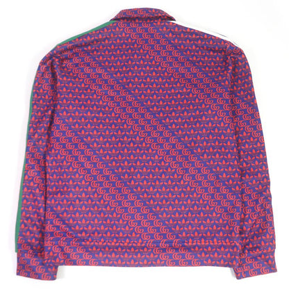 Gucci Adidas 692112 Double G Trefoil Sideline Jersey Track Jacket Blue Red L