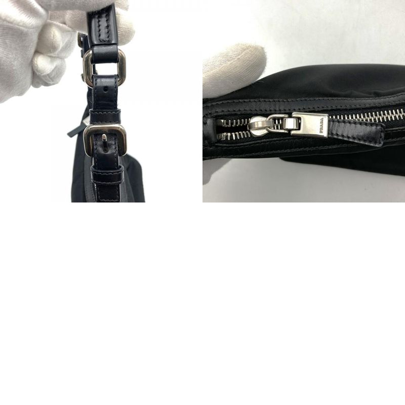 Prada Hobo Bag Nylon Black Shoulder Bag Shoulder Nylon Women Men