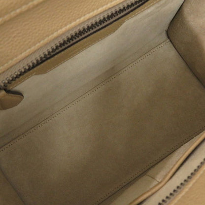 Celine Luggage Micro Shopper Leather Beige Handbag 1112 Celine