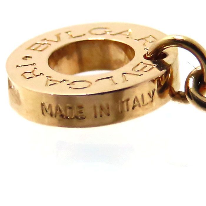 Bvlgari Bulgari Circle Diamond Necklace 18K Pink Gold 750 Pink Gold 51.5cm