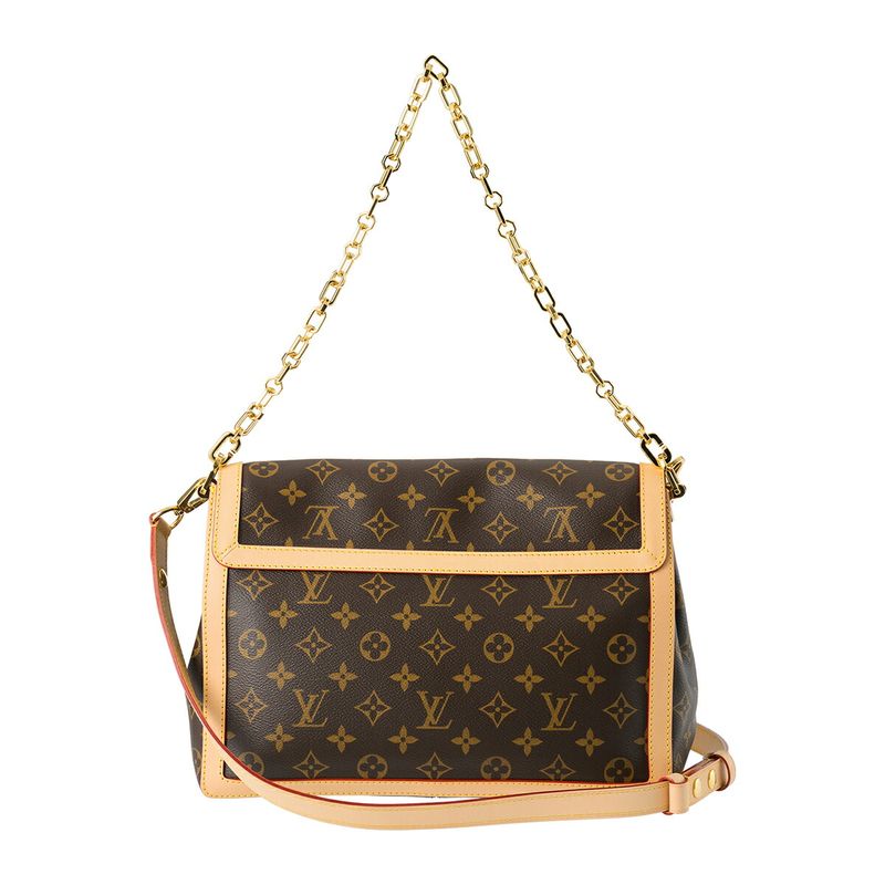 Louis Vuitton Handbag Dauphine Soft GM Brown