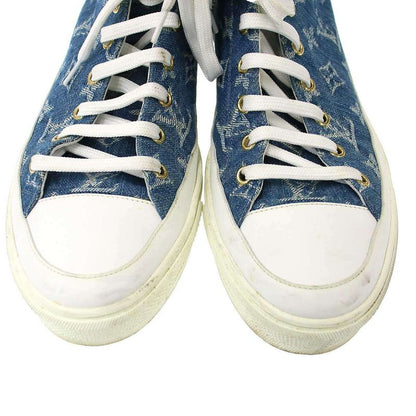 Louis Vuitton Stellar Line Monogram Denim High Cut Sneakers Indigo 41