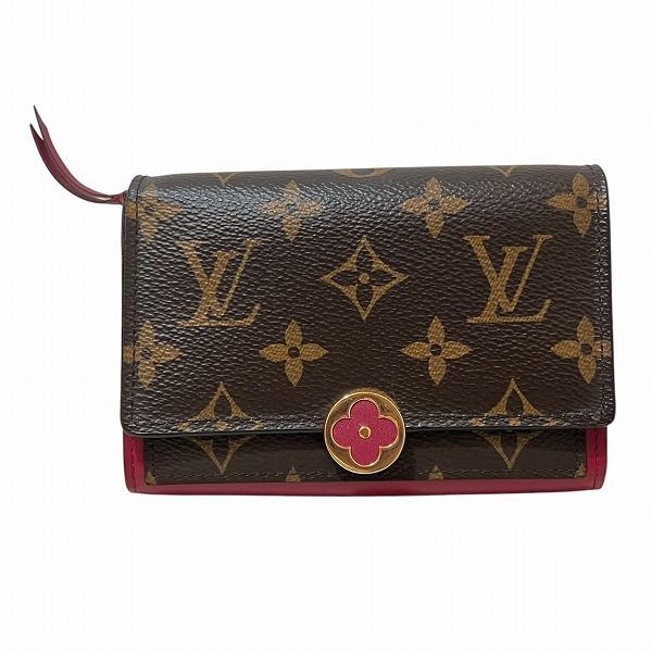 Louis Vuitton Monogram Portefeuille Flore M64588 Bifold Wallet For Women