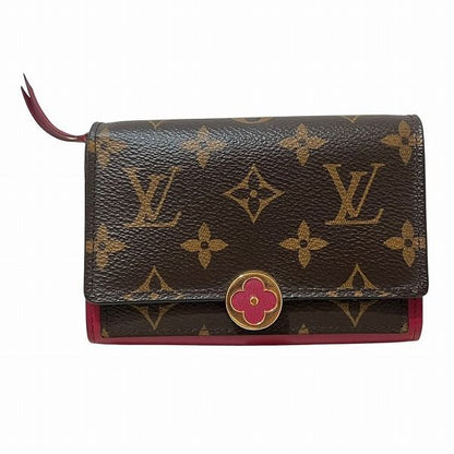 Louis Vuitton Monogram Portefeuille Flore M64588 Bifold Wallet For Women