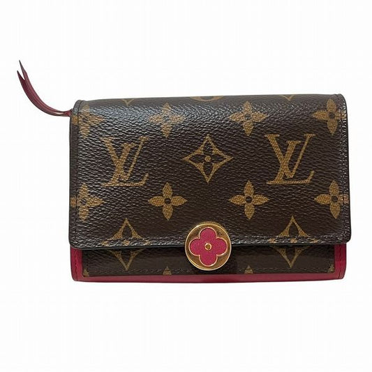 Louis Vuitton Monogram Portefeuille Flore M64588 Bifold Wallet For Women