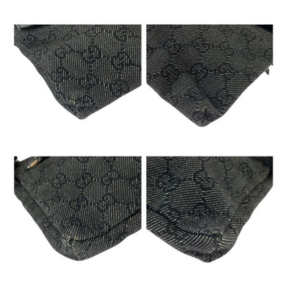 Gucci Black Silver Hardware GG Canvas 23566 Waist Bag Bum Bag Women 505371