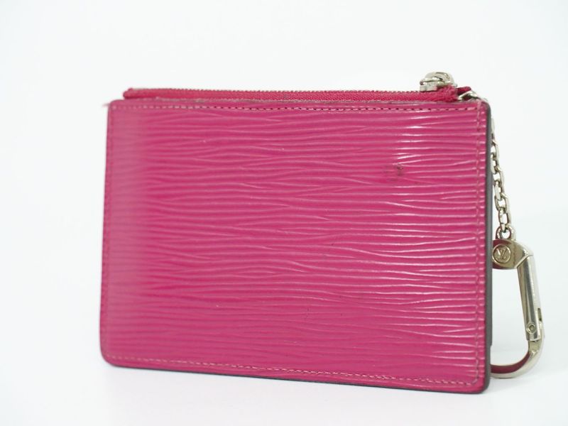 Authentic Louis Vuitton LV Pochette Cles Tribal Mask Epi Leather Coin Case