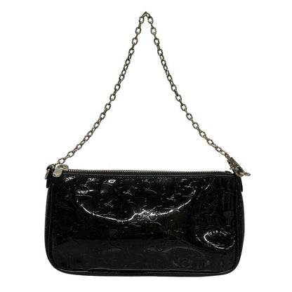Dior/christian Dior Handbag Trotter Black Chain Handle Leather
