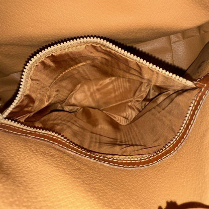 Celine DM95 Shoulder Bag Drawstring Shape Macadam PVC Leather Brown Women