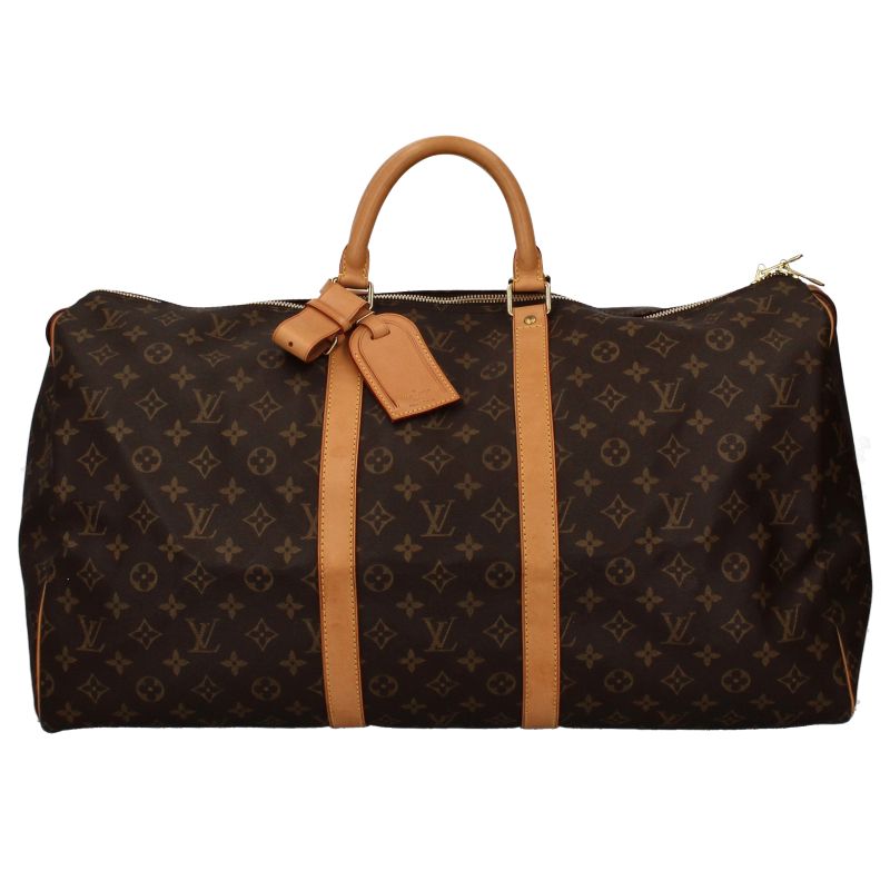 Louis Vuitton Keepall 55 M41424 Monogram Women's Boston Bag Brown Excellent