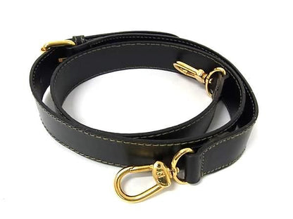 Fendi Leather Shoulder Strap For Bag Crossbody Women's Men's Black Bs0518