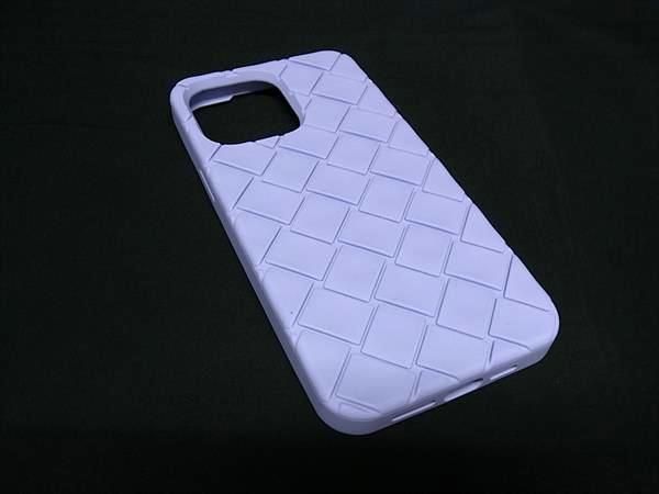 Bottega Veneta Intrecciato Rubber Iphone 14 Promax Case In Purple Fp4695