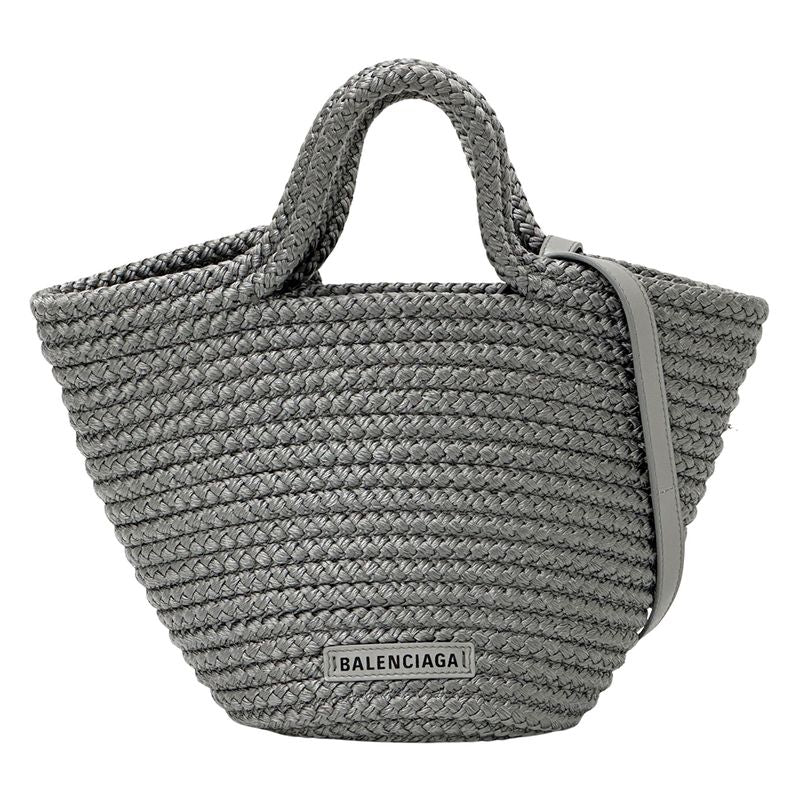 Balenciaga Bag Ladies Brand Handbag Shoulder Bag 2way Nylon Ibiza Small Gray