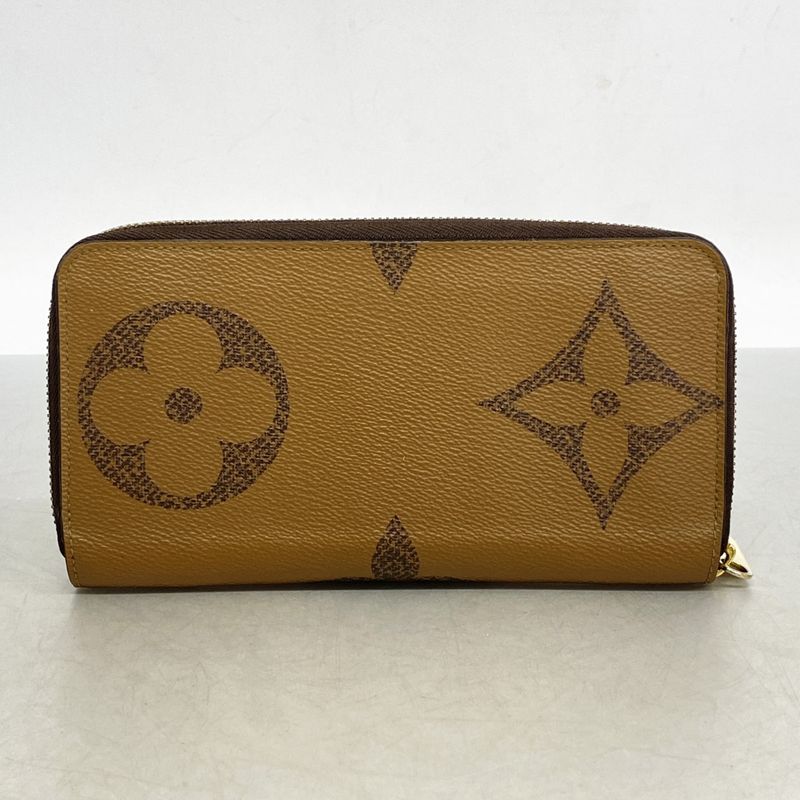 Louis Vuitton Long Wallet Monogram Giant Reverse Zippy Wallet M69353 Brown