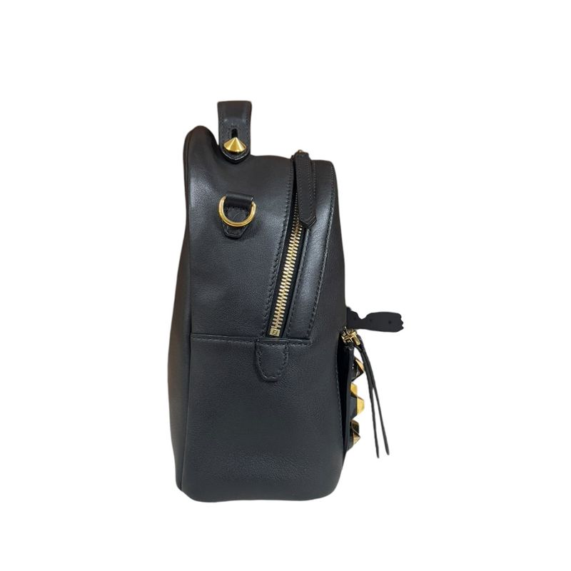 Fendi Bolsavit Dolce Studded Shoulder Bag Leather 8bt281 Black Women's Fendi