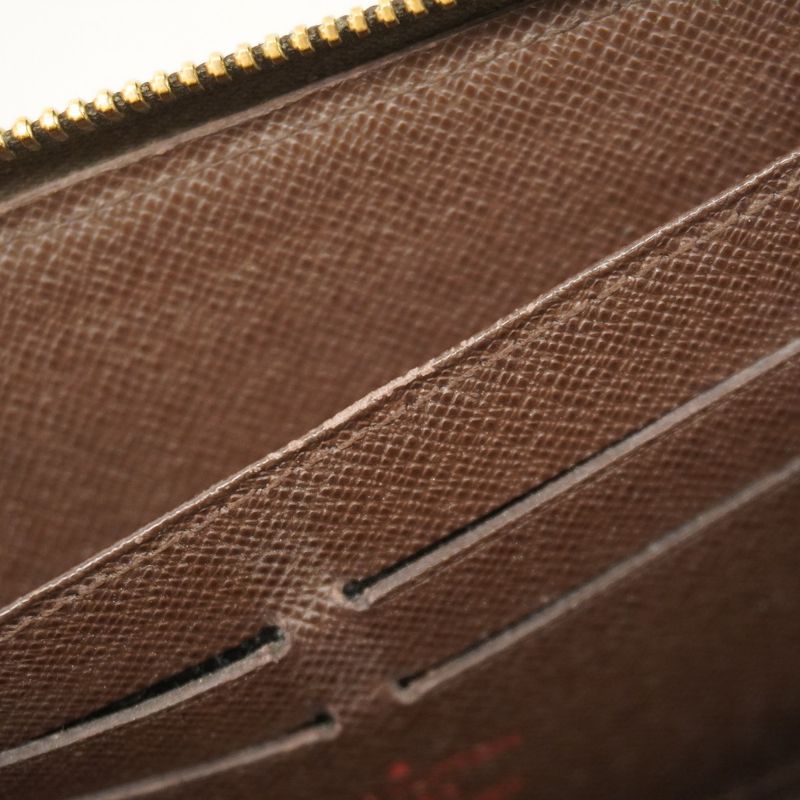 Louis Vuitton Long Wallet Damier Zippy Wallet N60015 Ebène Men Women Unisex