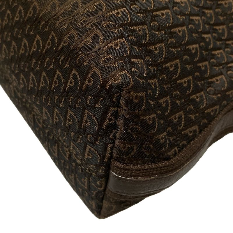 Dior/christian Dior Shoulder Bag Street Chictrotter Dark Brown Leather