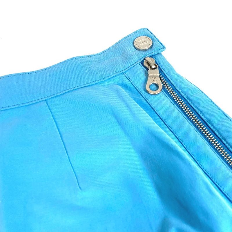 Chanel Skirt Logo CC Coco Mark P19433 Cotton Blue