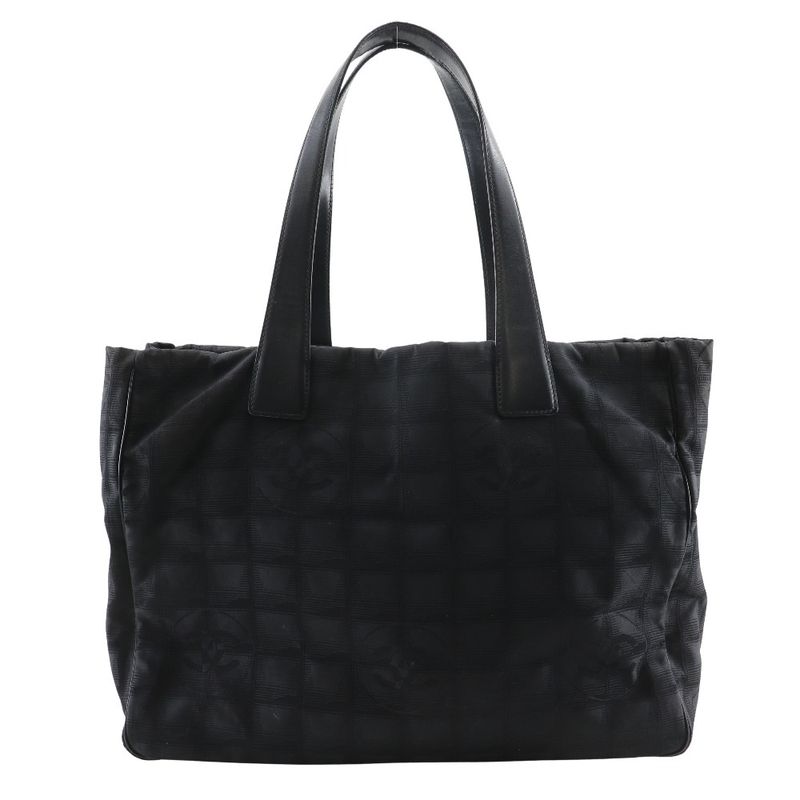 Chanel Tote MM New Travel Line A15991 Nylon Canvas Black Ladies Tote Bag