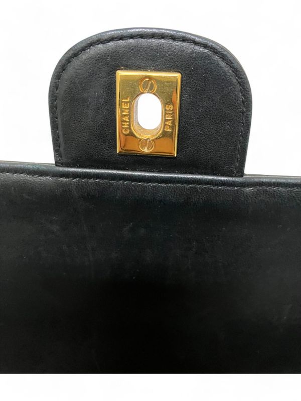 Chanel 0693053 Double Chain Double Flap Lambskin Matelasse Shoulder Bag Women