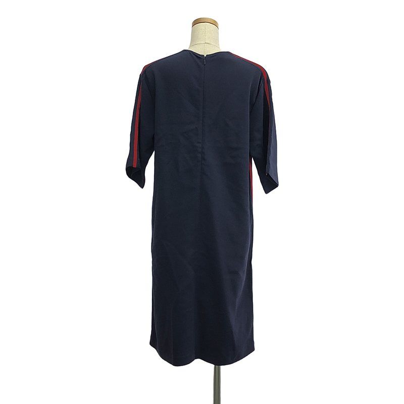 Gucci | 2018aw | Alessandro Michele Period Sherry Line Rayon Dress | 42 | Navy