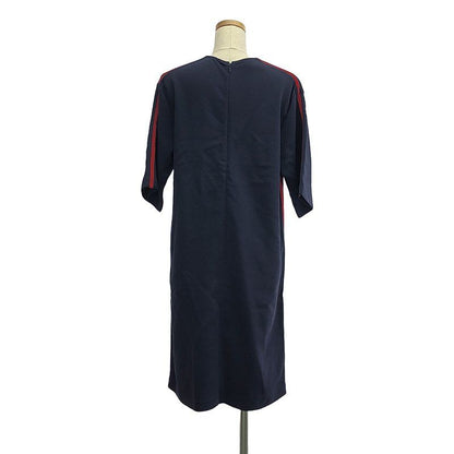 Gucci | 2018aw | Alessandro Michele Period Sherry Line Rayon Dress | 42 | Navy