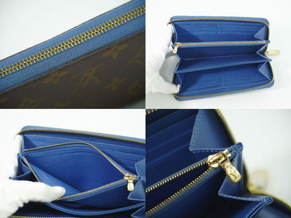 Authentic Louis Vuitton LV Zippy Wallet Monogram Round Zipper Long Wallet Brown