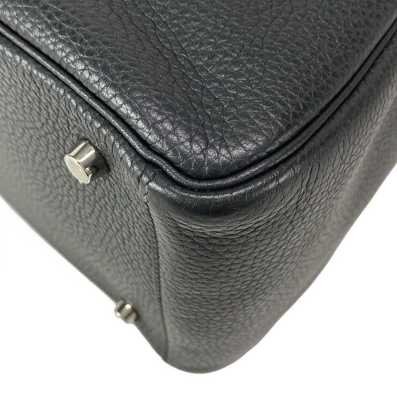 Hermes Shoulder Bag Lindy 30 Black Silver Hardware