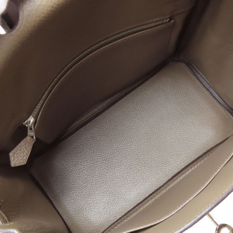 Hermes Birkin 25 Silver Hardware Handbag Togo Women