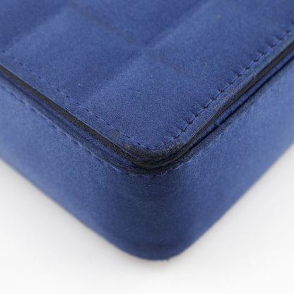 Chanel Chocobar Chain Shoulder A17829 Satin Blue Ladies Shoulder Bag