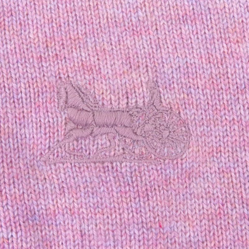 Celine 2a09k152i 100% Cashmere Crew Neck Long Sleeves Purple Knit With Sarky