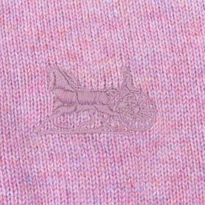 Celine 2a09k152i 100% Cashmere Crew Neck Long Sleeves Purple Knit With Sarky