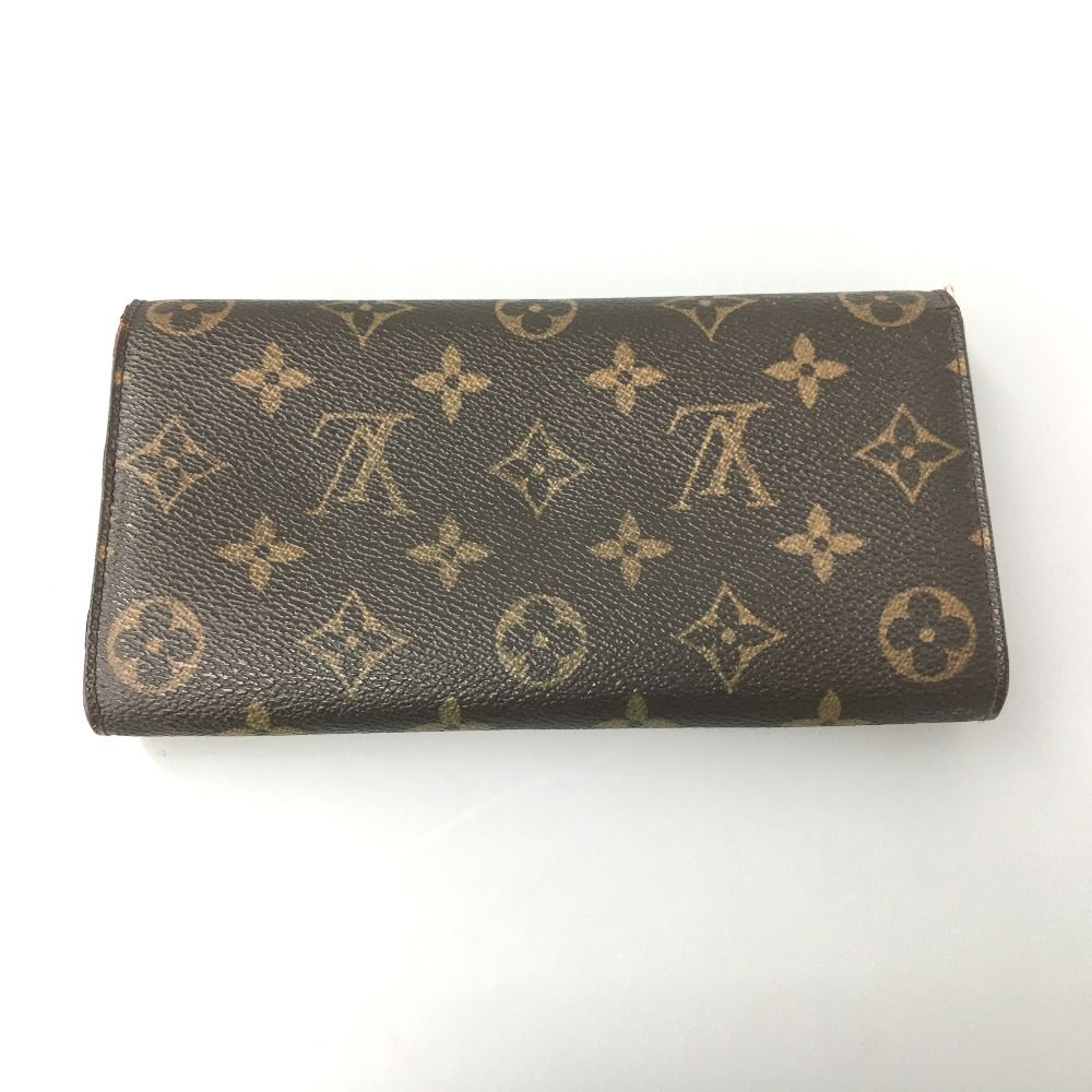 Louis Vuitton Monogram Pochette Portomone Credit Wallet Button Damaged M61726