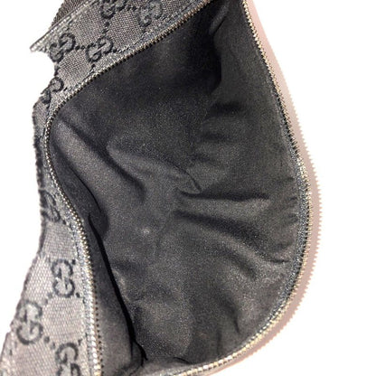 Gucci Body Bag Waist Pouch 28566 GG Canvas Black Zipper Opening Difficulty