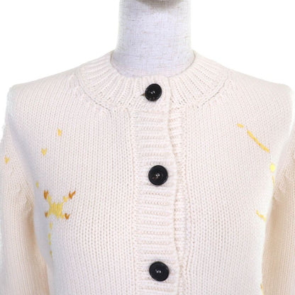 Christian DIOR 22AW 244g52ln320 Wool Cashmere Pixel Zodiac Leo Logo Button