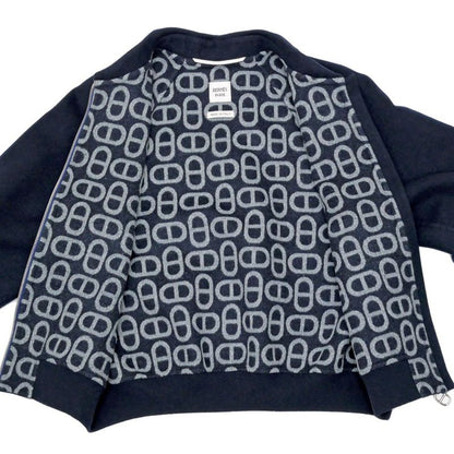 Hermes Reversible Zip Up Blouson Jacket Chaine D'ancre 36 Black