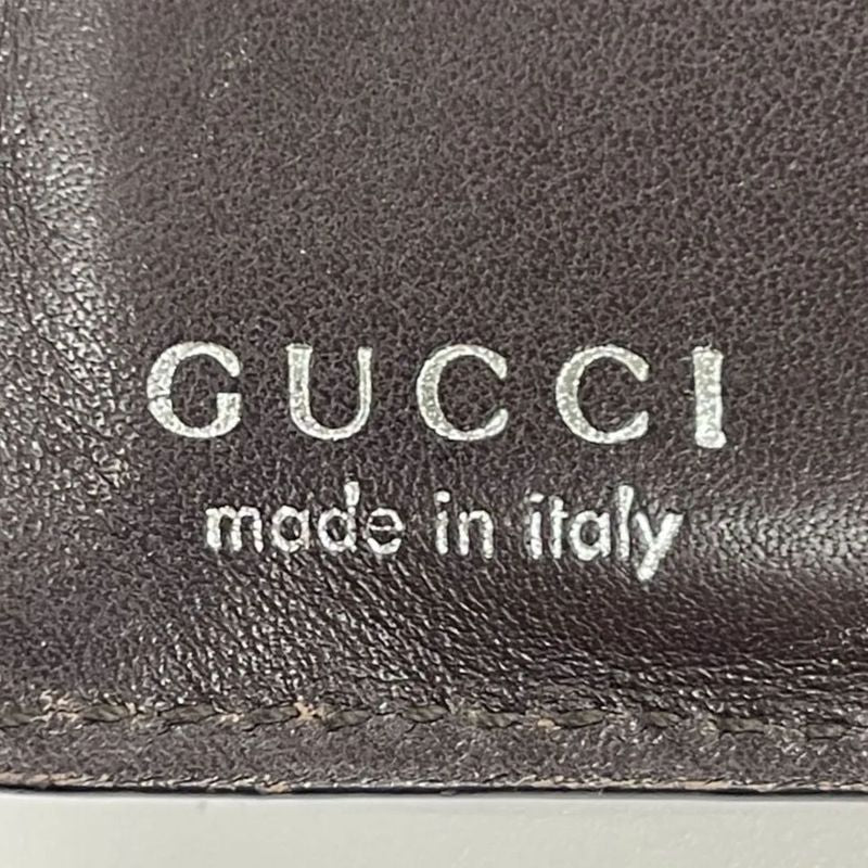 Gucci Leather Bifold Wallet 035.2778.1965 Dark Brown Made In Italy