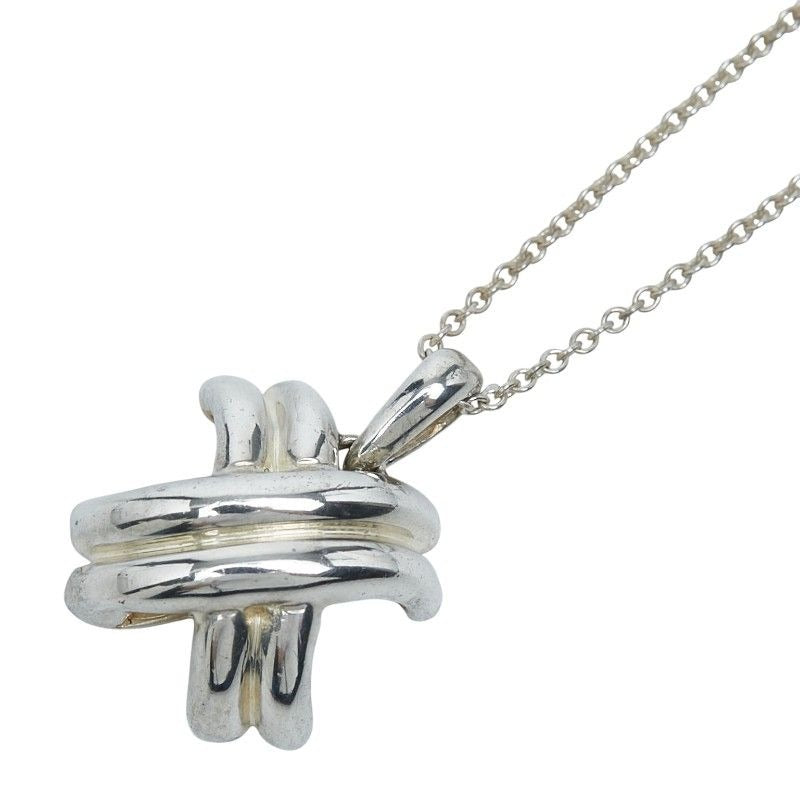 Tiffany & Co Signature Cross Necklace Pendant Silver