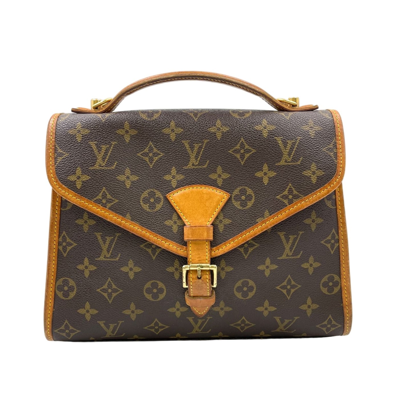 Louis Vuitton Bel Air Monogram Leather Brown Handbag Gold
