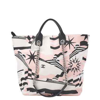 Chanel Shoulder Bag Tote Bag Cruise Line Chain Shoulder Canvas With Coco Charm